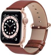 fullmosa compatible apple watch band 38mm 40mm 41mm 42mm 44mm 45mm leather compatible iwatch band/strap compatible apple watch se &amp cell phones & accessories logo