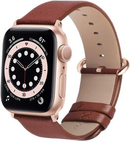 img 4 attached to Fullmosa Compatible Apple Watch Band 38Mm 40Mm 41Mm 42Mm 44Mm 45Mm Leather Compatible IWatch Band/Strap Compatible Apple Watch SE &Amp Cell Phones & Accessories