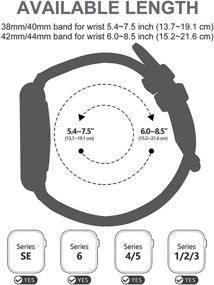 img 1 attached to Совместимый с Fullmosa ремешок для Apple Watch 38 мм, 40 мм, 41 мм, 42 мм, 44 мм, 45 мм, совместимый с кожей, ремешок/ремешок для часов IWatch, совместимый с Apple Watch SE и усилителем
