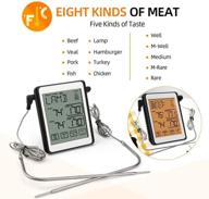 🌡️ bestfire dual probe digital meat thermometer with touch screen lcd backlight, timer alarm, back magnet, hanging hole, and retractable stand - for cooking, bbq, grilling, oven, baking - home kitchen essentials logo