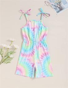 img 3 attached to Vibrant Gradient Multicolor Toddler Girls' One Piece Clothing - Perfect for All-day Play!