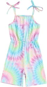 img 4 attached to Vibrant Gradient Multicolor Toddler Girls' One Piece Clothing - Perfect for All-day Play!