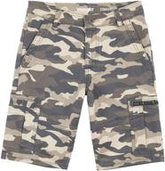 🩳 olive cargo shorts for boys - wrangler straight cut, excellent children's clothing for summer logo