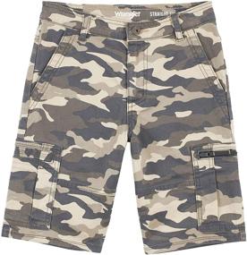 img 4 attached to 🩳 Olive Cargo Shorts for Boys - Wrangler Straight Cut, Excellent Children's Clothing for Summer