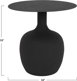 img 3 attached to 🌟 Unique Metal Textured, Black KD Table by Creative Co-Op: A Stylish and Functional Piece