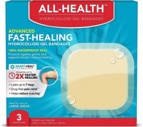 img 4 attached to ✅ All Health Advanced Fast Healing Hydrocolloid Gel Bandages, Extra Large Wound Dressing, 3 ct - Accelerates Healing Process for First Aid Blisters and Wound Care, 2X Faster Results