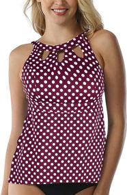 img 1 attached to Septangle Womens Tankini Halter Swimwear Women's Clothing