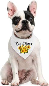 img 1 attached to 🌻 Moonwake Designs: Sunflower Wedding Bandana & Dog of Honor Accessories for Your Special Day