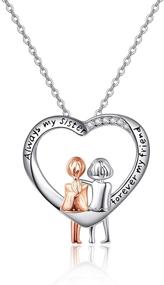 img 4 attached to 💕 Sterling Silver Sisters Necklace - TANGPOET Mothers Day Sisters Gifts, Sister Graduation Gifts: Heart Pendant Female Friendship Jewelry for Teens Girls