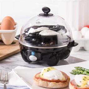 img 2 attached to 🥚 Dash Rapid Egg Cooker: Electric Egg Cooker for Hard Boiled Eggs, Poached Eggs, Scrambled Eggs, or Omelets - Black (6 Egg Capacity, Auto Shut Off Feature) DEC005BK