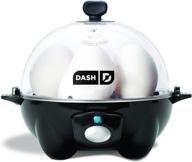 🥚 dash rapid egg cooker: electric egg cooker for hard boiled eggs, poached eggs, scrambled eggs, or omelets - black (6 egg capacity, auto shut off feature) dec005bk логотип