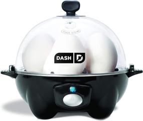 img 4 attached to 🥚 Dash Rapid Egg Cooker: Electric Egg Cooker for Hard Boiled Eggs, Poached Eggs, Scrambled Eggs, or Omelets - Black (6 Egg Capacity, Auto Shut Off Feature) DEC005BK