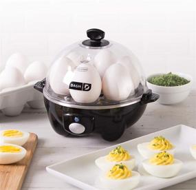 img 3 attached to 🥚 Dash Rapid Egg Cooker: Electric Egg Cooker for Hard Boiled Eggs, Poached Eggs, Scrambled Eggs, or Omelets - Black (6 Egg Capacity, Auto Shut Off Feature) DEC005BK