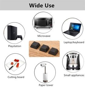 img 1 attached to 🔘 72PCS Self Adhesive Square Black Rubber Feet Bumper Pads for Electronics Speakers Computers Keyboard PS4 - Best SEO