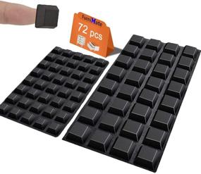 img 4 attached to 🔘 72PCS Self Adhesive Square Black Rubber Feet Bumper Pads for Electronics Speakers Computers Keyboard PS4 - Best SEO