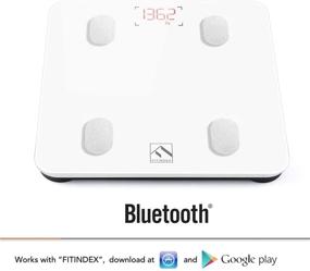 img 2 attached to 📱 FITINDEX Беспроводные весы Bluetooth для измерения жира в теле и расчета ИМТ: Умные весы для ванной комнаты с приложением для отслеживания композиции тела - Белые