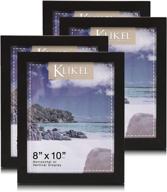 🖼️ klikel black 8x10 document picture frames - composite wood, real glass - wall hanging/table display - pack of 4 frames for enhanced seo логотип