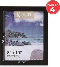 img 3 attached to 🖼️ Klikel Black 8x10 Document Picture Frames - Composite Wood, Real Glass - Wall Hanging/Table Display - Pack of 4 Frames for Enhanced SEO