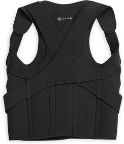 img 3 attached to 🧘 Gaiam Restore Total Support Posture Corrector for Women & Men - Neoprene Back Straightener, Adjustable Straps, Compact Brace Support for Clavicle, Neck, Shoulder, Promotes Invisible Pain Relief