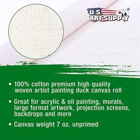 img 1 attached to 🎨 Premium Un-Primed Artist Canvas Roll - U.S. Art Supply, 36" W x 6 Yards, 100% Cotton, 7 Ounce