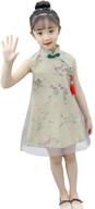 littlespring chinese dress flower embroidery girls' clothing logo