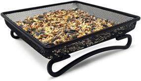 img 3 attached to 🦜 Durable and Compact Ground Bird Feeder Tray - Ideal for Ground-Feeding Birds | Platform Bird Feeder Dish with Dimensions 7 x 7 x 2 inches