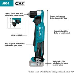 img 3 attached to 🔧 Makita AD04Z Перфоратор с прямым углом: Раскрывая точность и универсальность