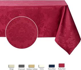 img 1 attached to 🌟 Maxmill Rectangle Tablecloth: Resistant, Anti-Wrinkle & Wrinkle-Free!