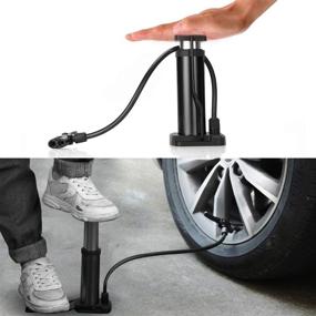 img 3 attached to 🚲 Aibrisk Mini Bike Pump - Portable Bicycle Tire Pump for Presta and Schrader Valve - Aluminum Alloy Barrel - Gas Needle - Bike Floor Pump for Basketballs, Footballs, Racing Bikes, Mountain Bikes