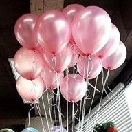 🎈 annodeel 100 pcs 10" latex pink balloons - premium pearl helium decorations for weddings & birthdays логотип