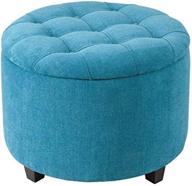 maximize storage and style with madison park sasha round ottoman featuring shoe holder insert logo