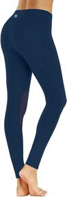 img 3 attached to ChinFun Kids Horse Riding Tights: Performance Schooling Breeches with Knee Patch - Pull-On Equestrian Tights