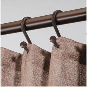 img 1 attached to 🚿 iDesign 55871 Axis Metal Shower Curtain Hooks, Rust Resistant Rings, Set of 12, Bronze - Ideal for Kid's, Guest, and Master Bathrooms