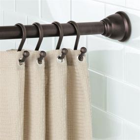img 3 attached to 🚿 iDesign 55871 Axis Metal Shower Curtain Hooks, Rust Resistant Rings, Set of 12, Bronze - Ideal for Kid's, Guest, and Master Bathrooms