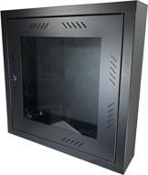 🗄️ cnaweb 12u 19-inch slim soho wall mount rack cabinet enclosure - 6" depth, black logo