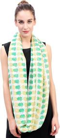 img 2 attached to Infinity Lightweight Women's Scarves 🍍 & Wraps by Lina Lily Pineapple