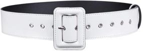 img 4 attached to Moonsix Patent Leather Grommet Buckle