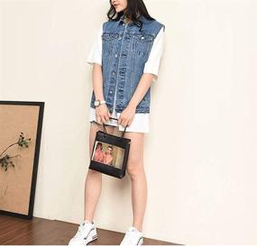 img 2 attached to XIAOADAI Sleeveless Jackets Distressed Classic Women's Clothing