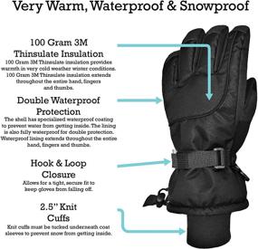 img 2 attached to NIce Caps Performance Breathable Waterproof Men's Accessories and Gloves & Mittens