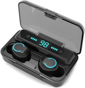 img 4 attached to [2021] Новые беспроводные наушники Bluetooth 5.0 с защитой IPX7, воспроизведение в течение 100 часов и дисплеем уровня заряда батареи - Купить сейчас!