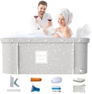 🛀 kiseely portable foldable bathtub for 2: enjoy a relaxing spa experience with effortless temperature control - 47.3x21.7x19.7inch (stars style) logo