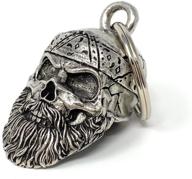 🏍️ rock the road with old school biker skull bell: the ultimate motorcycle biker bell accessory or key chain for luck logo