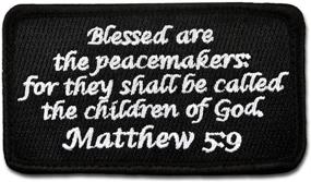 img 4 attached to 🎩 BASTION Morale Patches (Matthew 5:9, Black) - Top-notch 3D Embroidered Patches for Tactical Gear: Hats, Vests & Bags!