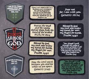 img 1 attached to 🎩 BASTION Morale Patches (Matthew 5:9, Black) - Top-notch 3D Embroidered Patches for Tactical Gear: Hats, Vests & Bags!