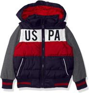 polo association bubble jacket sleeves logo