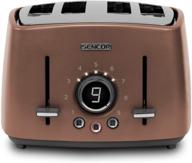 🍞 sencor sts6076gd premium metallic 4-slot high lift toaster with digital button and toaster rack in luxurious gold finish logo