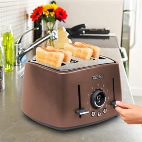 img 3 attached to 🍞 Sencor STS6076GD Premium Metallic 4-slot High Lift Toaster with Digital Button and Toaster Rack in Luxurious Gold Finish