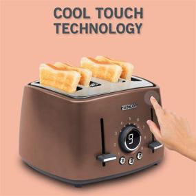 img 1 attached to 🍞 Sencor STS6076GD Premium Metallic 4-slot High Lift Toaster with Digital Button and Toaster Rack in Luxurious Gold Finish