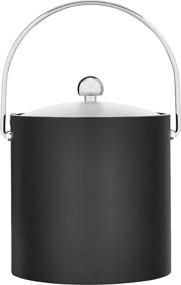 img 3 attached to 🧊 Kraftware 3-Quart Fun Colors Collection Ice Bucket, Double Wall Construction, Perfectly Chilled Ice, Hotel & Guest Room Bar Area, Black, Bale Handle