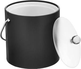 img 2 attached to 🧊 Kraftware 3-Quart Fun Colors Collection Ice Bucket, Double Wall Construction, Perfectly Chilled Ice, Hotel & Guest Room Bar Area, Black, Bale Handle